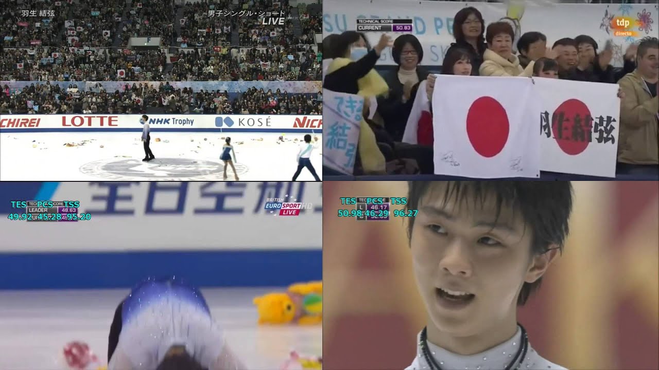 並べて観てみよう羽生結弦2014-15SP『バラード第1番ト短調』 - YouTube
