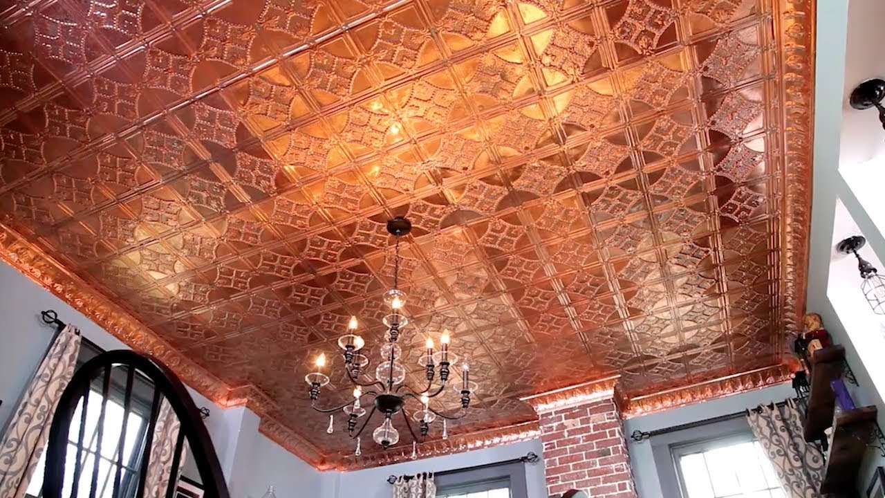 How To Install A Copper Stamped Metal Ceiling
