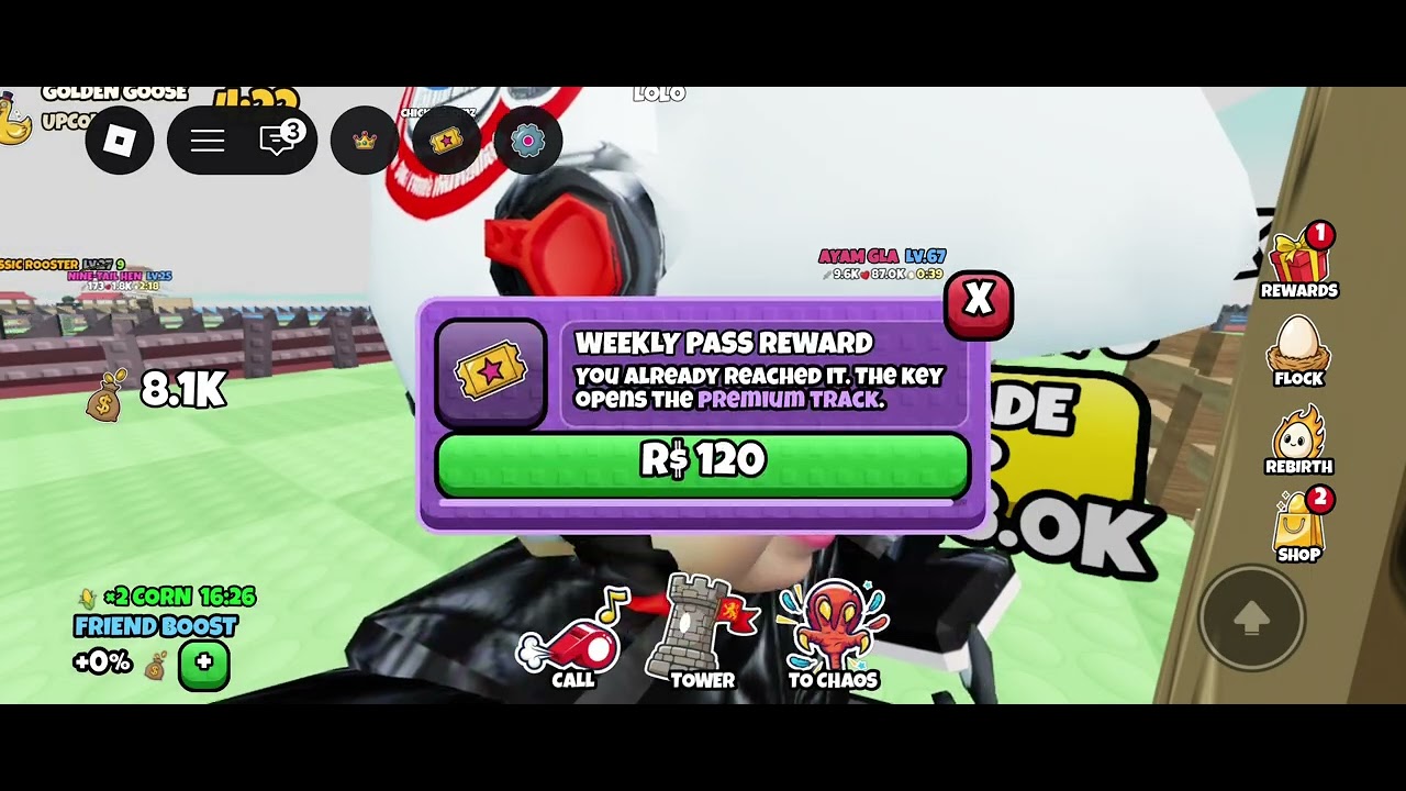 Grow a Chicken Fighter fusion gameplay video thumbnail