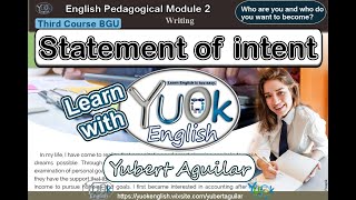 Statement of intent - Third Course BGU: Module 2