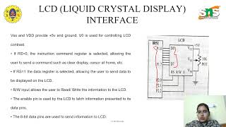 LECTURE VIDEO - 8051 Microcontroller & LCD Interfacing| J.SWATHI, AP/MCT