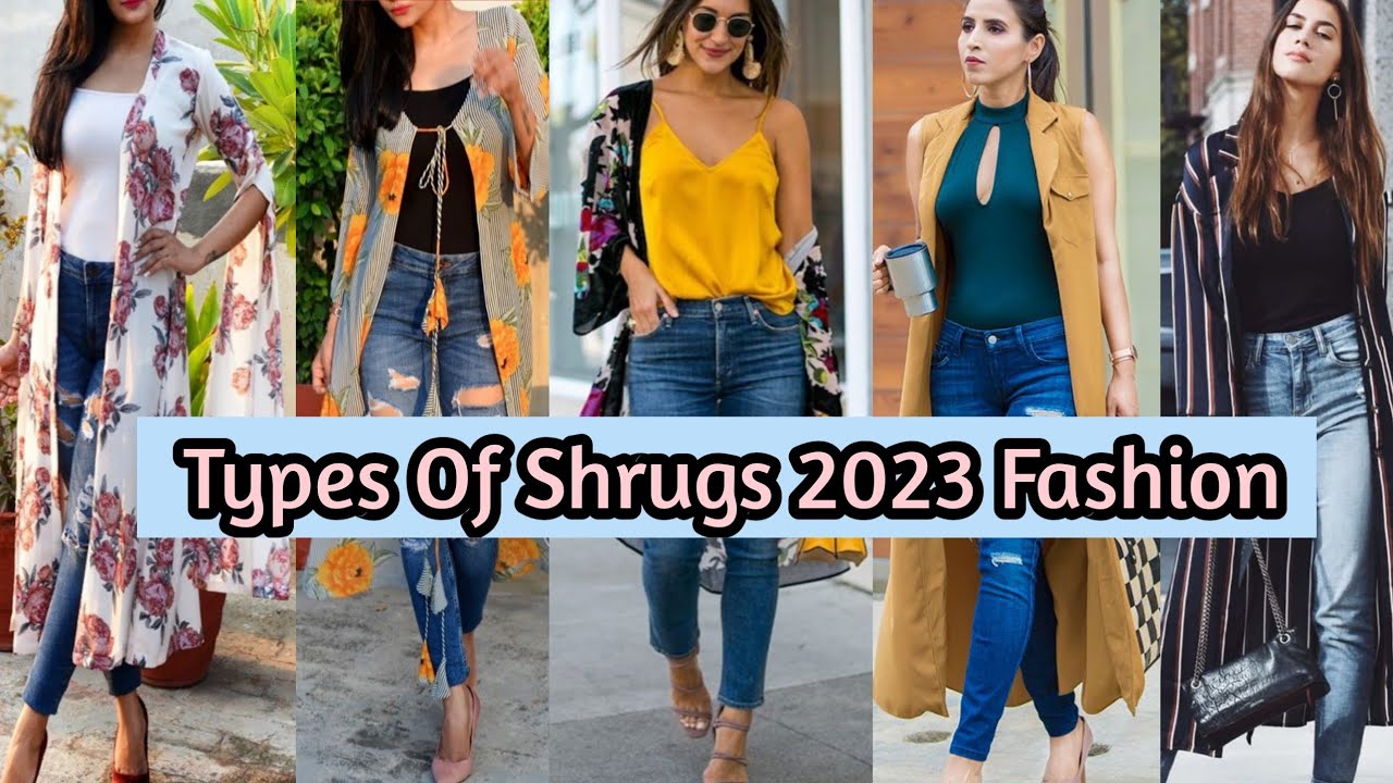 Types of casual shrugs dresses Winter Shrug wear 2023 Shrug fashion 