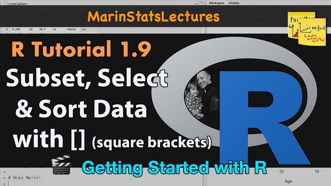 Subsetting (Sort/Select) Data In R With Square Brackets | R Tutorial 1.9| Marinstatslectures