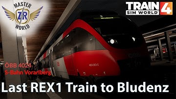 REX1 (5599) Lindau Hbf to Bludenz - S-Bahn Vorarlberg - ÖBB 4024 - Train Sim World 4