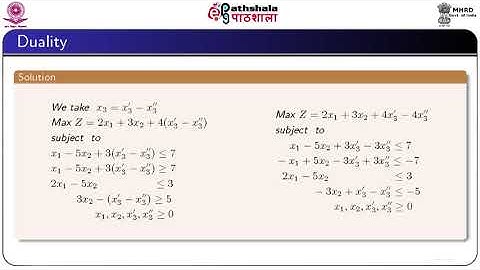 M-04. Linear programming problem: duality and solving LPP using duality in simplex method