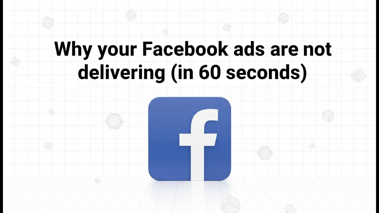 Why your Facebook ads are not delivering (in 60 seconds) - YouTube