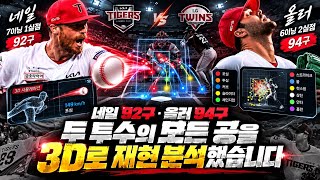 KIA 에이스는 왜 90구에서 내려왔나? 네일 92구·올러 94구 전부 3D로 던져봤다