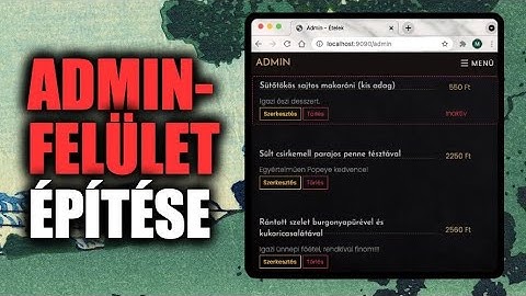 Adminfelület építése | PHP az alapoktól - vizsgaprojekt