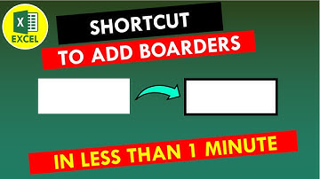 Shortcut for How to Add Borders in Microsoft Excel in less than 1 minute ✅ | Excel Trick #shorts