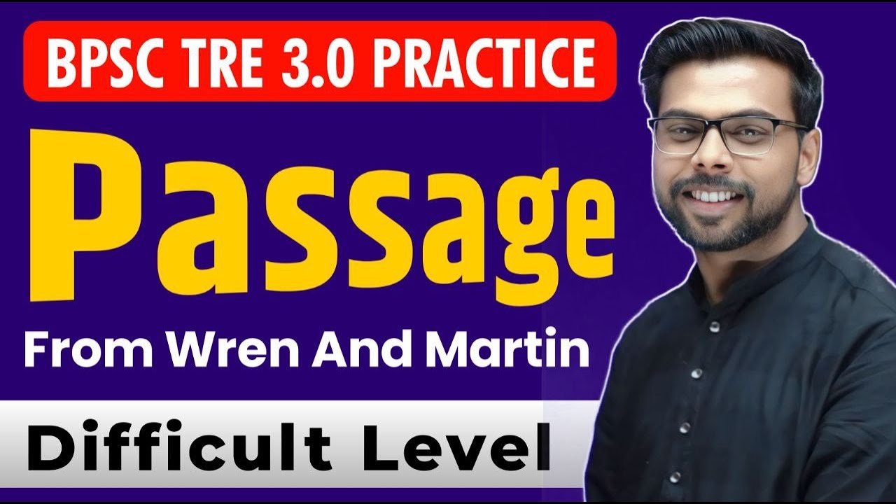 BPSC TRE 3.0 | TGT PGT English Preparation |  Practice Batch | Reading Comprehension | Passage