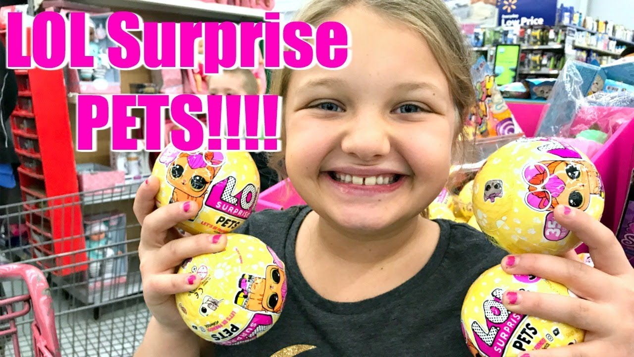 Toy Shopping at Walmart For LOL Surprise PETS Dolls-Opening LOL Pets