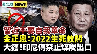 習近平要自我革命！金正恩：2022生死攸關！大鑊！印尼傳禁止煤炭出口 中國恐缺電危機！挺中共洗腦宣傳　BBC與中企合作紀錄片遭批