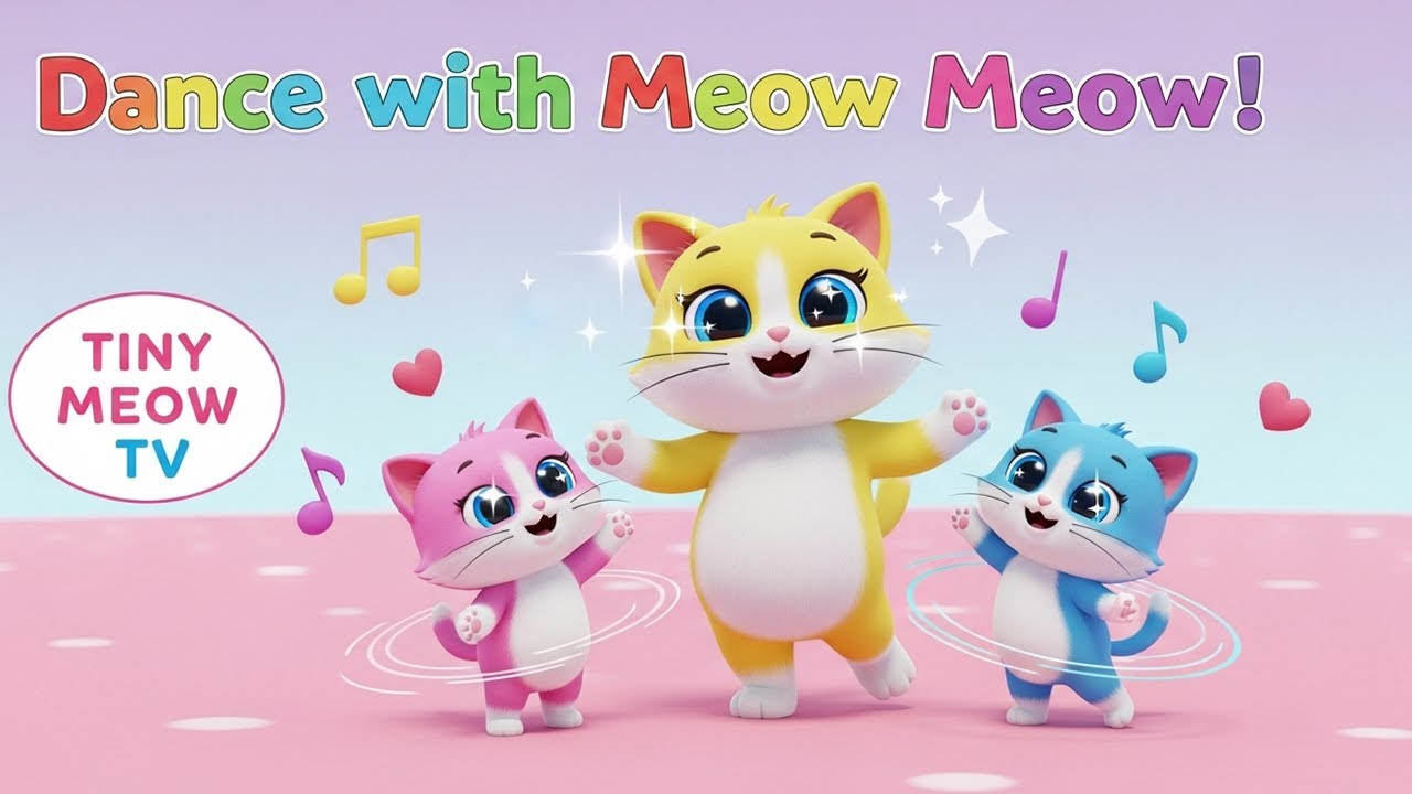 Meow Meow Family Song 🐾 | Cute 3D Animated Cats Sing Together | Tiny Meow TV