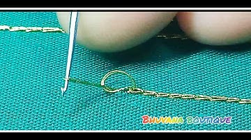 Aari class 3 # Chain stitch , Starting knot ,  End knot # Tutorial for beginners in tamil.