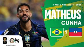 O 9 CRAVOU DOIS GOLS! TODOS OS LANCES DE MATHEUS CUNHA EM BRASIL X HAITI | COPA DO MUNDO | 2ª RODADA