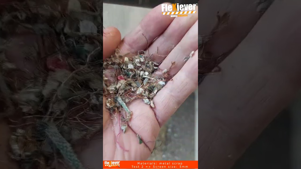 FleXiever Mini Screener MC: screening metals scraps in different fractions.  