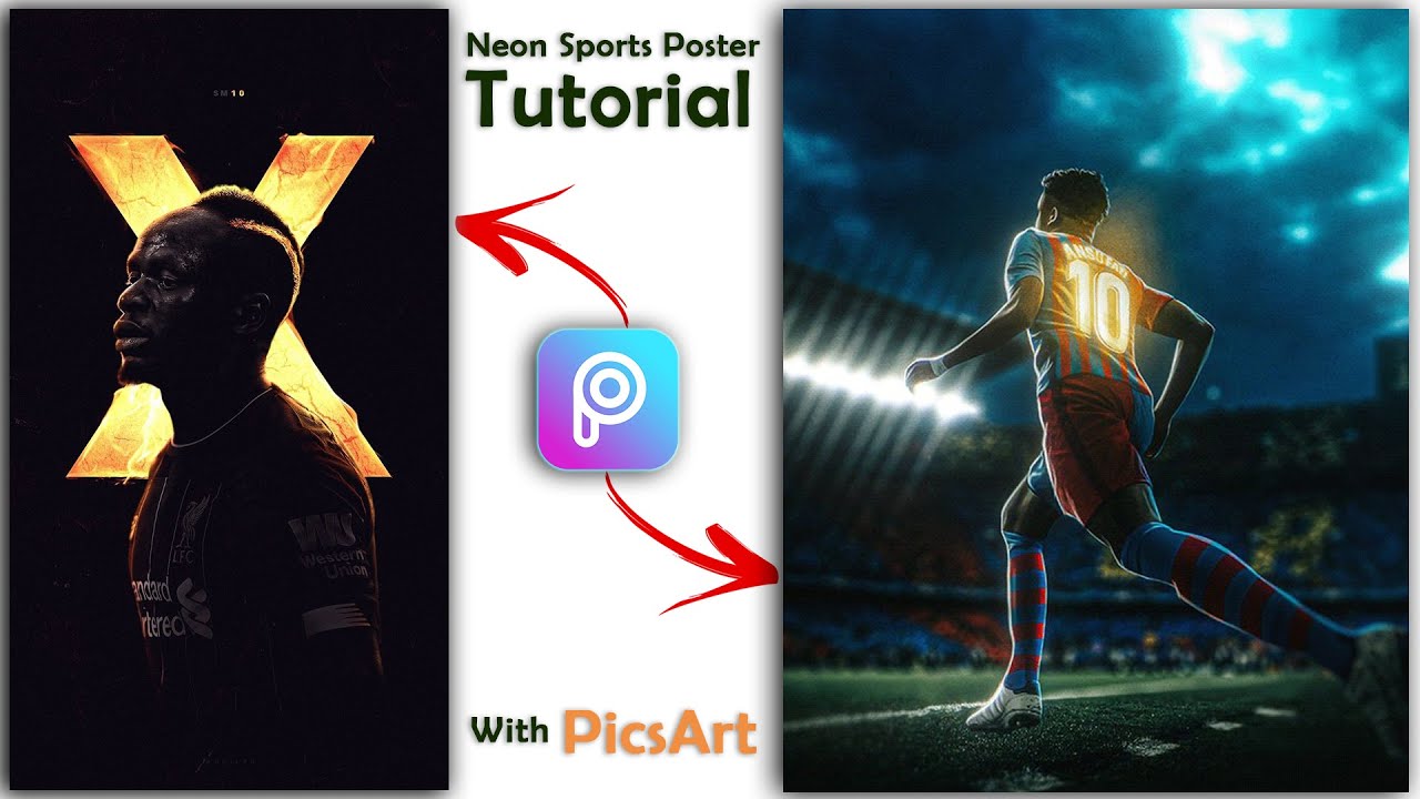Create Neon sports Poster with PicsArt | PicsArt Tutorial.