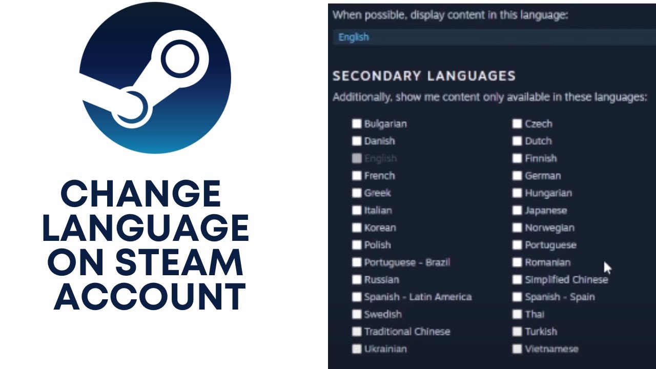 Steam Community :: Guide :: Changing the language to English