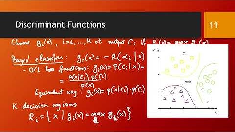 Discriminant functions in Bayes