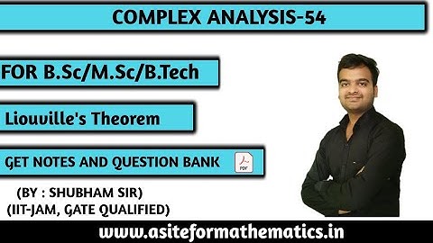 Proof that bounded entire function is constant || Liouville’s theorem in complex analysis ||