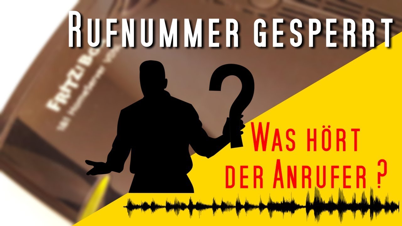 Fritzbox Rufnummer sperren | Was hört der Anrufer ? - YouTube
