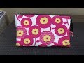 DIY  5の仕切りがついた ファスナーポーチの作り方。5 Partition zipper pouch