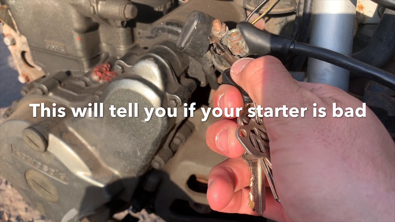 How to start a motorcycle with faulty start button / wiring or Starter