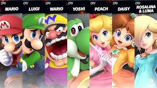 Super Mario Bros: Mario vs Luigi vs Wario vs Yoshi vs Peach vs Daisy vs Rosalina