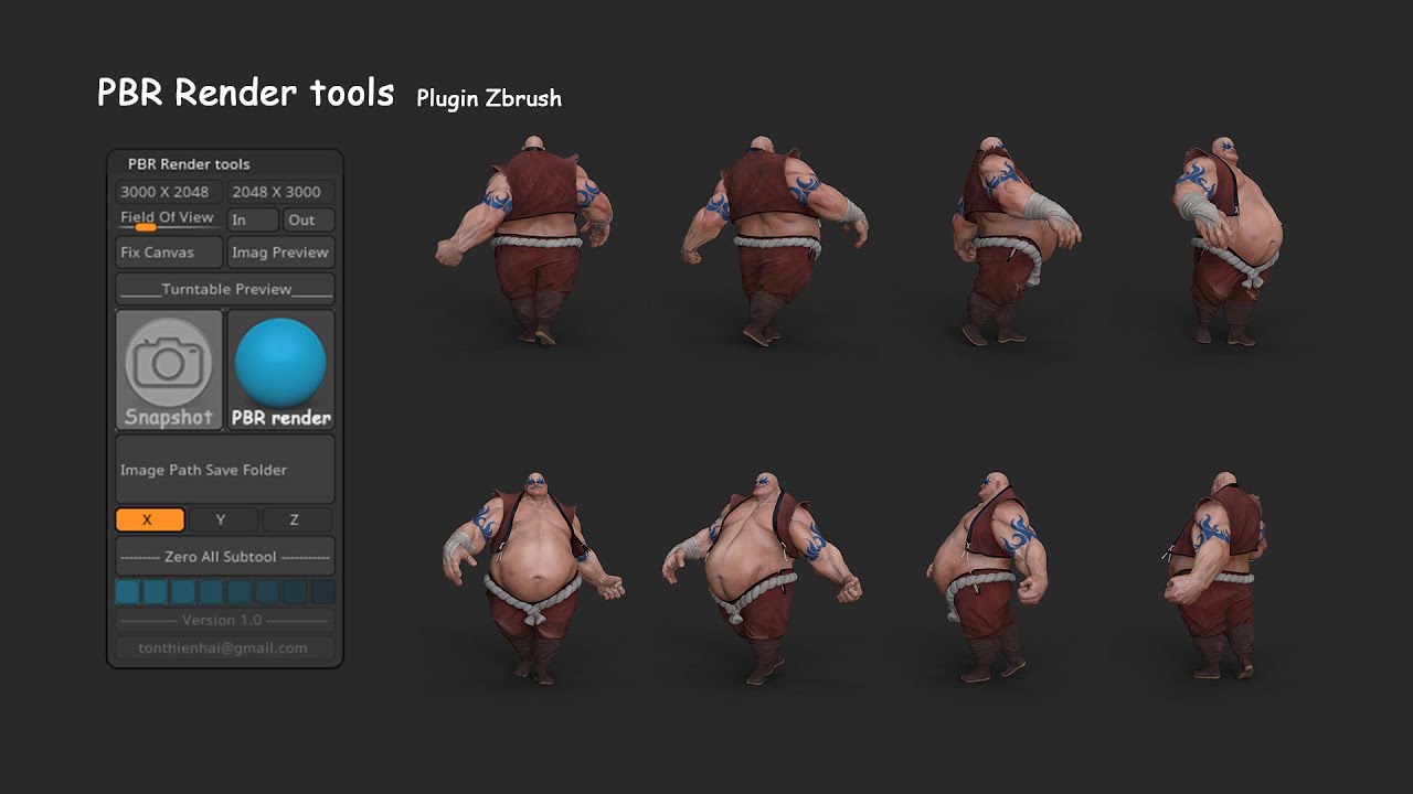 PBR Render tools Plugin Zbrush Tutorial YouTube