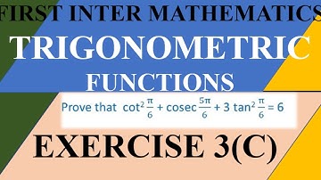 Prove that cot²π/6 + cosec 5π/6 + 3tan²π/6 = 6 | Trigonometric Functions | @VamsikrishnaOfficial9