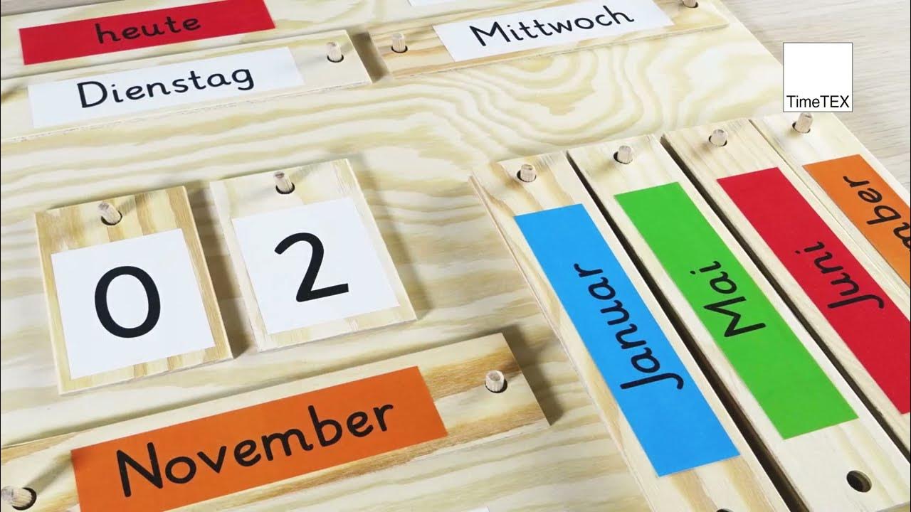 TimeTEX Jahreskalender aus Holz - YouTube