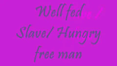 Lucky Dube - Well fed Slave/ Hungry free man (lyrics)