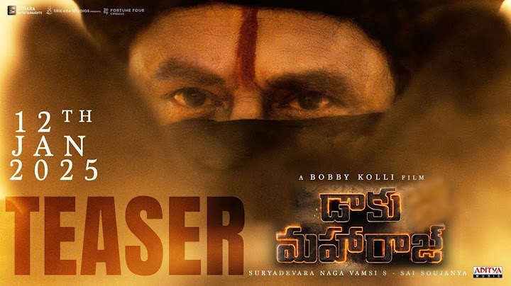 NBK109 Daaku Maharaaj Teaser | Nandamuri Balakrishna | Naga Vamsi Bobby Kolli | Thaman SS