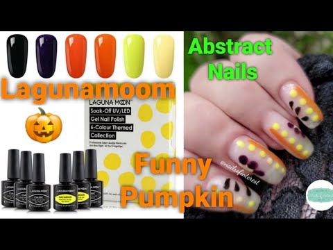 Laguna Moon Funny Pumpkin | Abstract Halloween Nails 🎃🎃🎃