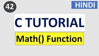Math() function in C language | #42 C Programming tutorial