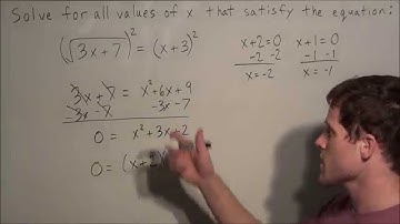 Solving Radical Equations - Algebra 2