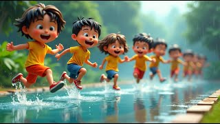 Puddle Jumping Party | Rainy Day Rhyme for Kids | Fun Weather & Movement Song