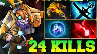 Ultra Kill   24 Kills Tinker Dota 2 Mid Lane Carry Guide Pro Gameplay Build Tips Tutorial 7.41