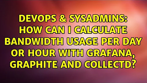 How can I calculate bandwidth usage per day or hour with Grafana, graphite and collectd?