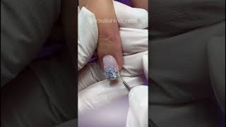 ХРУСТАЛЬНЫЕ НОГТИ #дизайнногтей #маникюр #ногти #nailart #nails #manicure #обучениеманикюру #френч