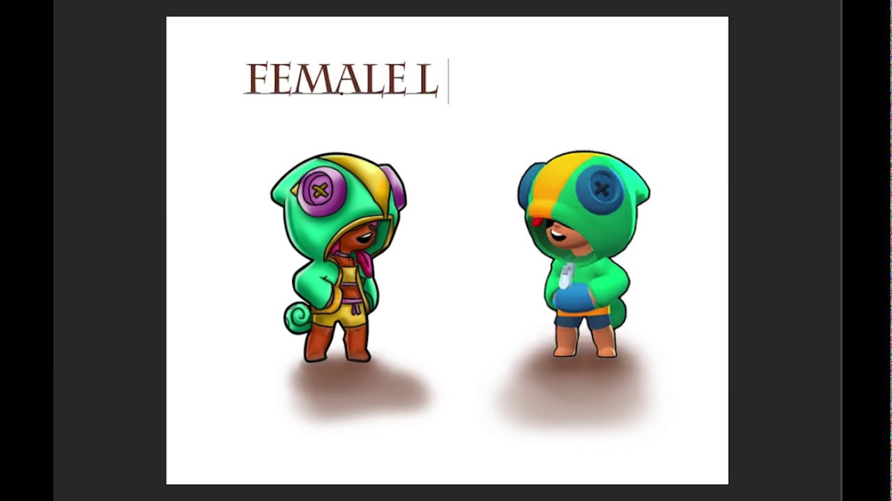 Female Leon fanart! Brawl Stars Gender swap - YouTube