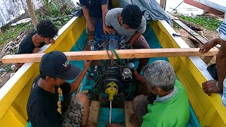 Pemasangan Mesin Isuzu 4 Silinder Pada Perahu Mancing Tanpa Gearbox