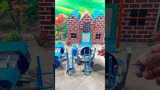 😱Real Working Mini Tractor Making Cement Pillar | Amazing DIY Construction Machine 🚜 #shorts