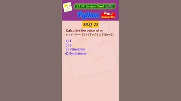 Python MCQ 25 - Test Your Skills #python  #pythonprogramming #pythoninterview#shorts#trending
