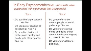 Classical Test Theory:  4.Two Definitions