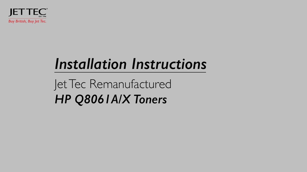 How to install a Jet Tec Recycled HP C8061A / X Toner