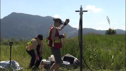 Wink Vibracore soil sediment Core drilling 15m depth in lake sediments May  2014