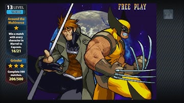 Marvel vs Capcom 1: Wolverine and Gambit arcade playthrough