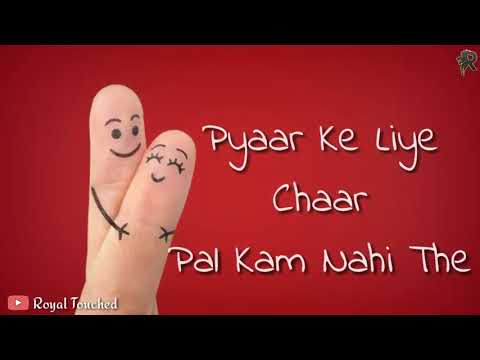Pyar Ke Liye Char Pal Kam Nahi The || Siddharth Slathia Cover Song || Whatsapp lyrics status