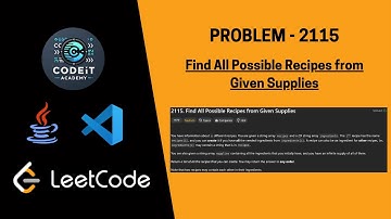 🔥 LeetCode 2115 - Find All Possible Recipes from Given Supplies 🔥